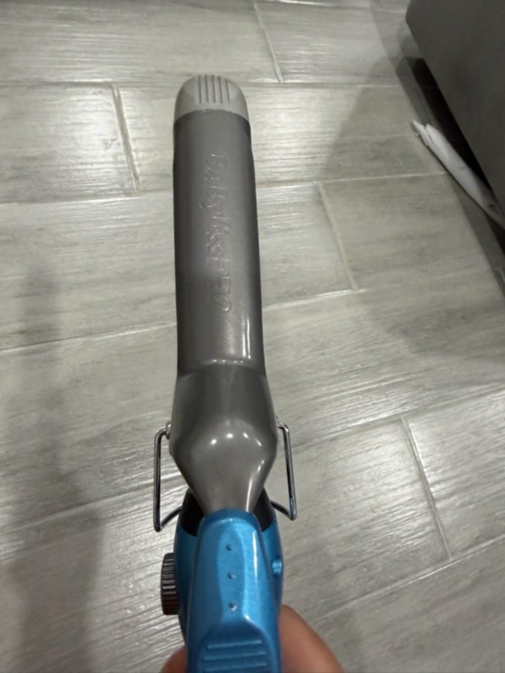 Unknown Brand Gray and Blue Ceramic Curling Iron